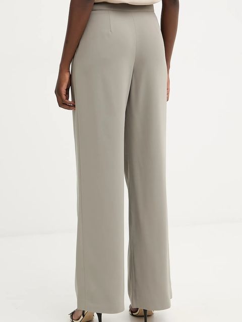 Armani Exchange spodnie damskie kolor zielony proste high waist XW001264 AF16148