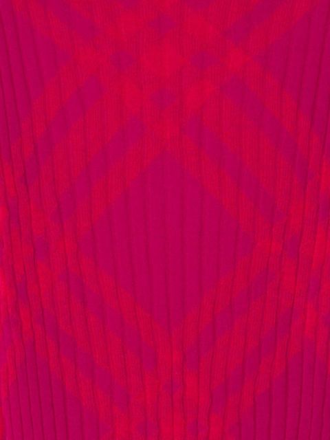 Burberry plaid-check rib-knit jumper - Pink - zdjęcie produktu nr 2