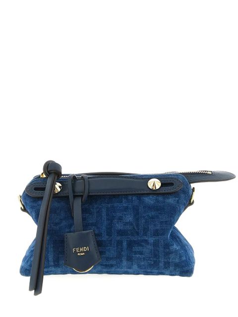 FENDI mini By The Way Soft flocked tote bag - Blue - zdjęcie produktu nr 1