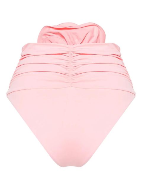 Magda Butrym floral-appliqué triangle bikini - Pink