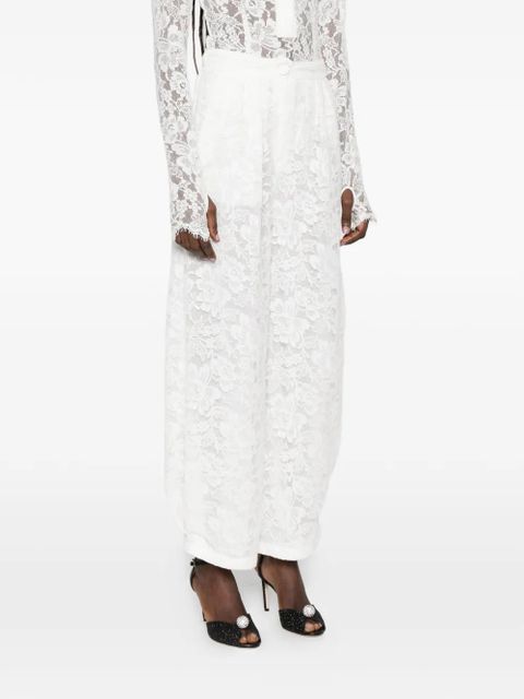 Rowen Rose floral-print high-waist trousers - White - zdjęcie produktu nr 2