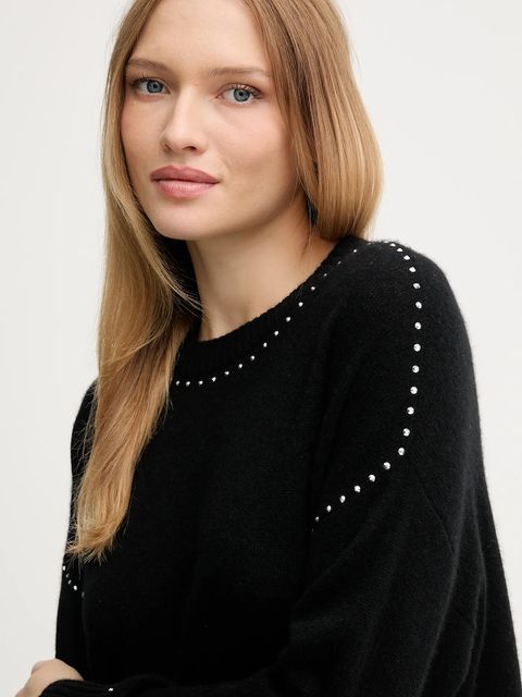 Joseph Ribkoff sweter kaszmirowy damski kolor czarny 253980