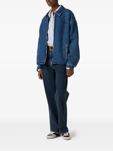 Miu Miu cashmere denim blouson jacket - Blue - zdjęcie produktu nr 2