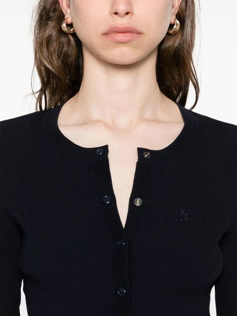 SANDRO crew-neck cardigan - Blue