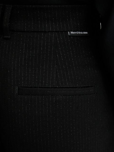 Marc O'Polo spodnie damskie kolor czarny szerokie high waist 5000007912