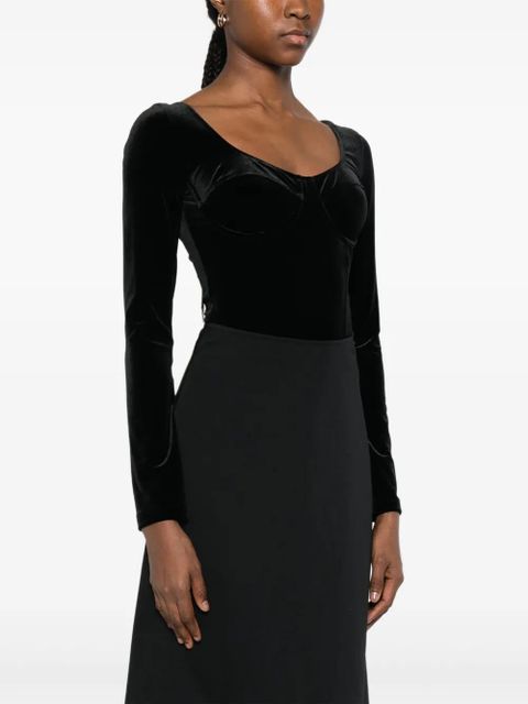Maje long-sleeve bodysuit - Black
