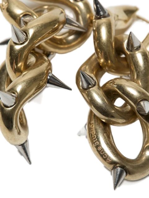 Acne Studios spiked chain earrings - Gold