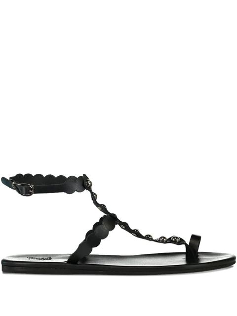 Ancient Greek Sandals scalloped studded flat sandals - Blue - zdjęcie produktu nr 1