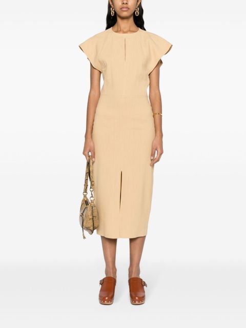 ISABEL MARANT Mirna panelled midi dress - Neutrals