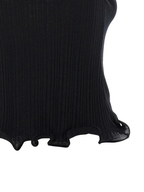 FENDI ruffled high-neck top - Black