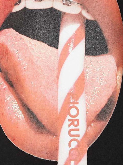 Fiorucci sukienka bawełniana Mouth Print Tank Dress