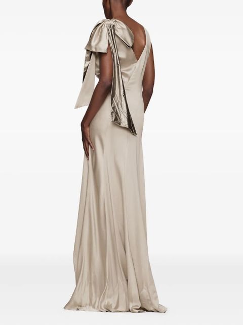 Maison Margiela bow-detail gown - Neutrals