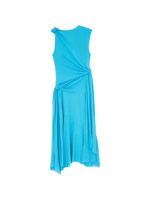 GANNI knot sleeveless midi dress - Blue - zdjęcie produktu nr 1