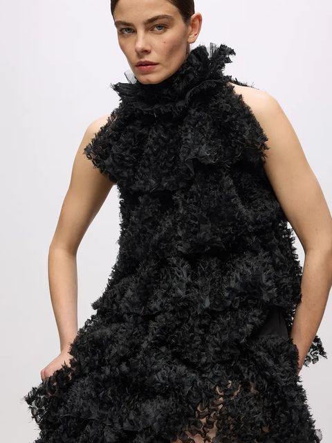 Karl Lagerfeld sukienka Karl Lagerfeld Studio kolor czarny maxi rozkloszowana A4W13062