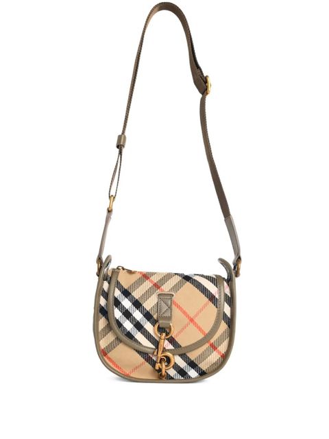 Burberry mini check-print shoulder bag - Neutrals - zdjęcie produktu nr 1