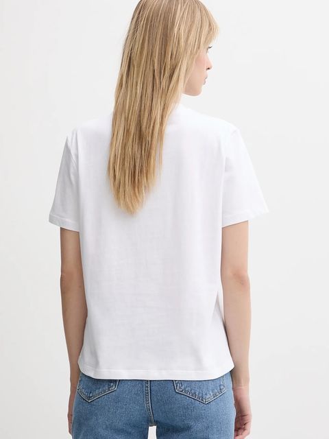 Calvin Klein Jeans t-shirt bawełniany damski kolor biały LV047B865G