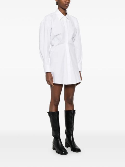 Alexander Wang gathered-detail shirt-style mini dress - White