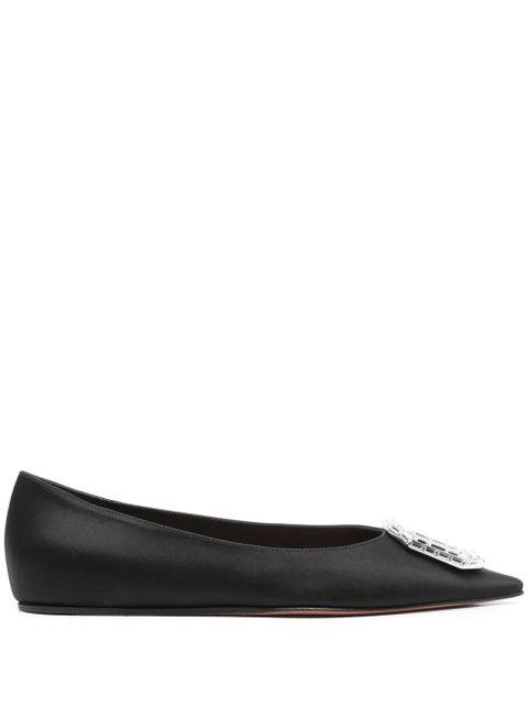 Amina Muaddi Camelia ballet flats - Black - zdjęcie produktu nr 1