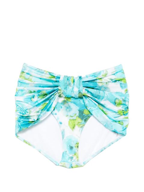 Chloé floral-print bikini bottoms - Blue - zdjęcie produktu nr 1