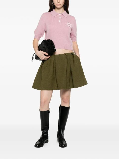 Marni logo-patch polo top - Pink - zdjęcie produktu nr 2