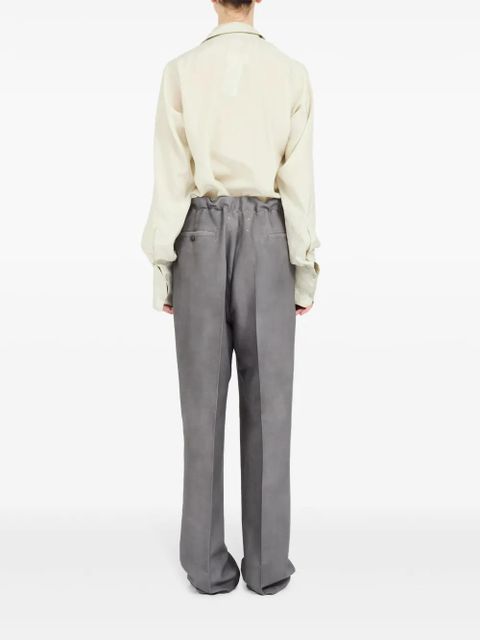 Maison Margiela four stitch-logo long-length track pants - Grey