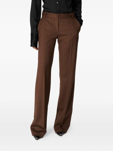 Marine Serre virgin-wool tailored trousers - Brown - zdjęcie produktu nr 1