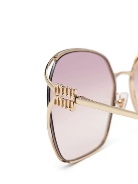 Miu Miu Eyewear oversize square-frame sunglasses - Gold