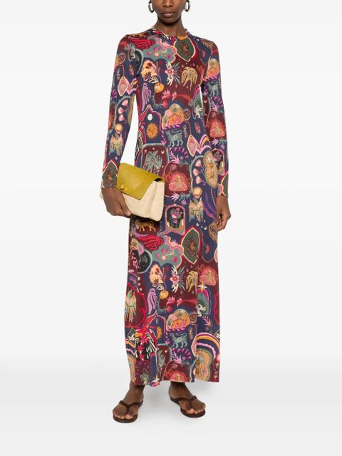 FARM Rio long-sleeve printed maxi dress - Purple - zdjęcie produktu nr 2