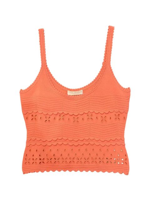 Ulla Johnson Esme eyelet knit camisole - Orange - zdjęcie produktu nr 1