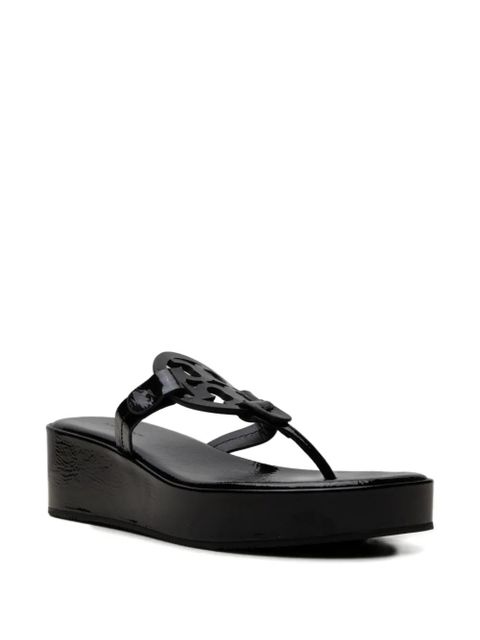 Tory Burch logo-plaque sandals - Black - zdjęcie produktu nr 2