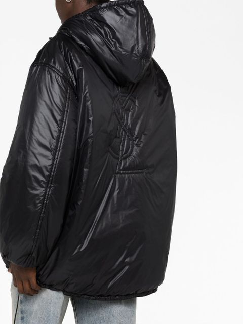 Saint Laurent Cassandre padded hooded jacket - Black