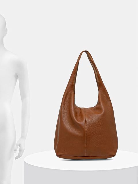 Answear.LAB torebka skórzana kolor brązowy