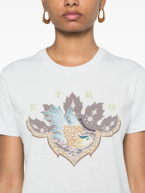 ETRO graphic-print cotton T-shirt - Blue