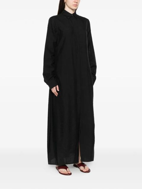 TOTEME long-sleeve shirt dress - Black