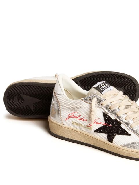 Golden Goose Ballstar metallic-panel leather sneakers - White - zdjęcie produktu nr 2