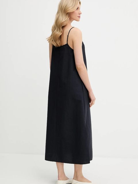 Marc O'Polo sukienka kolor granatowy midi prosta 5000006348 - zdjęcie produktu nr 2