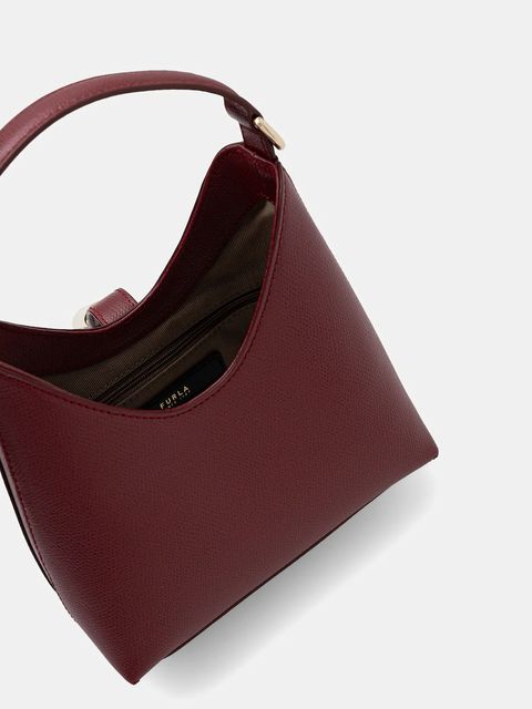 Furla torebka skórzana kolor bordowy WE00876 ARE000 CGQ00 - zdjęcie produktu nr 2
