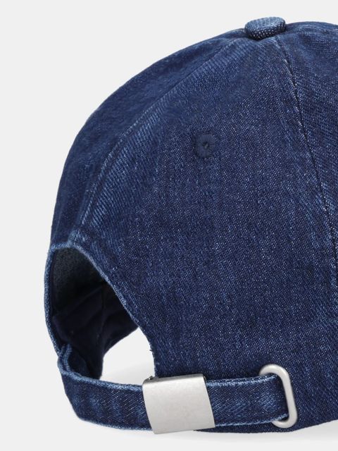 Sisley czapka jeansowa kolor granatowy 63KBWA016