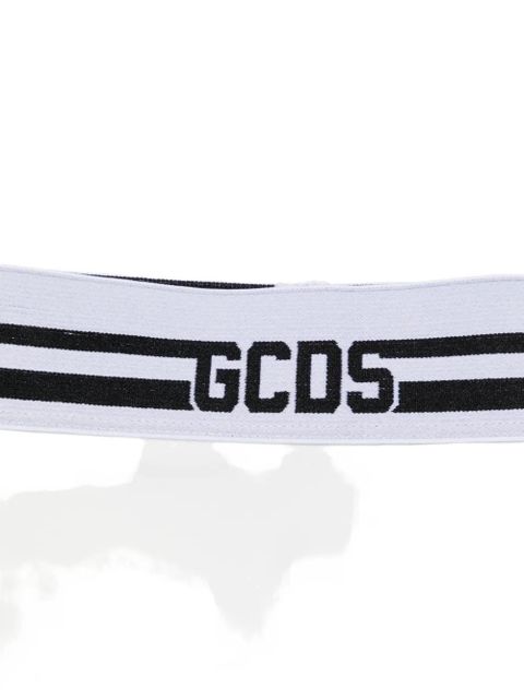 GCDS logo-tape panties - White
