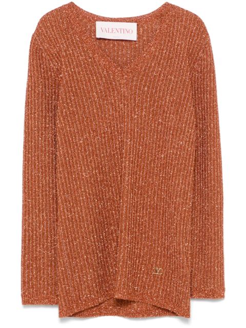 Valentino Garavani lurex sweater - Orange