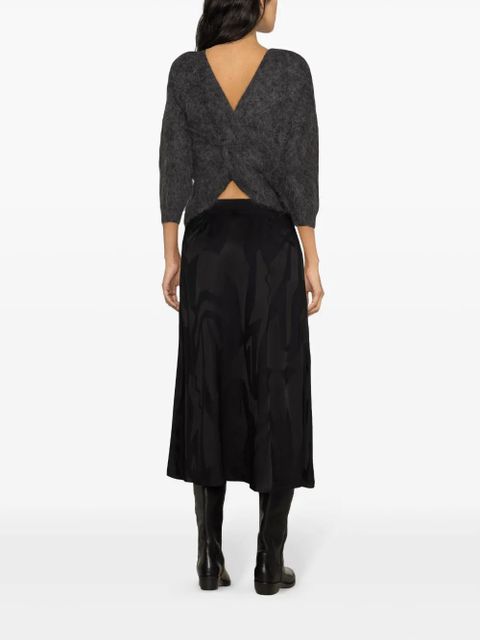 Ba&Sh Banessa high-waisted midi skirt - Black