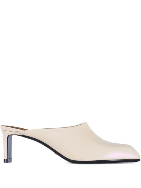 KHAITE leather heeled mules - Neutrals - zdjęcie produktu nr 1