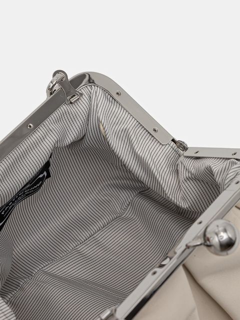 Weekend Max Mara torebka skórzana PRATI kolor beżowy 2615511164600