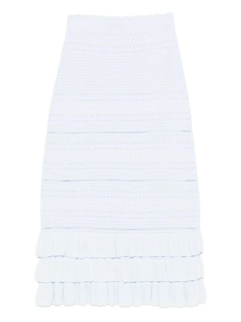 Maje ruffled midi skirt - Blue - zdjęcie produktu nr 1