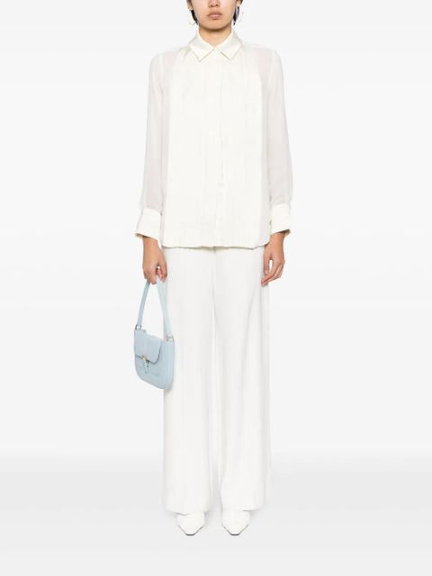 Simkhai Vinka pleated long-sleeve shirt - Neutrals - zdjęcie produktu nr 2