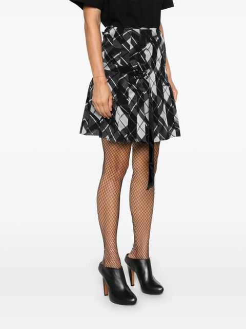 Jean Paul Gaultier plaid-check mini skirt - Black