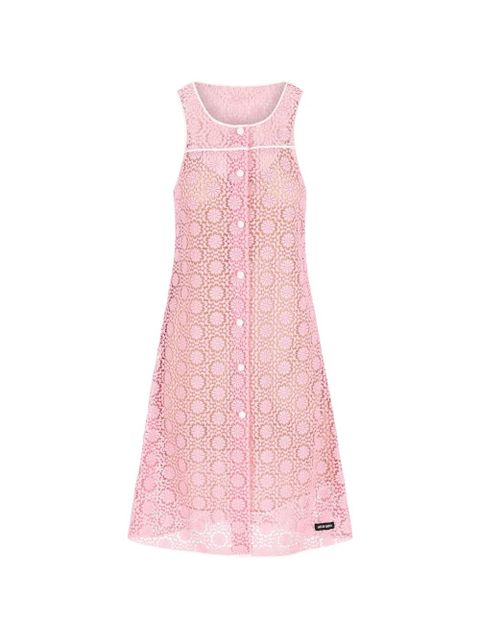 Miu Miu floral-motif midi dress - Pink - zdjęcie produktu nr 1