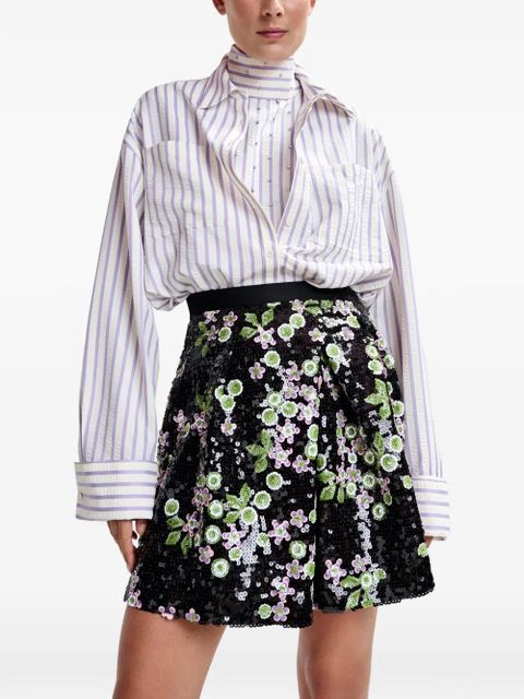 Essentiel Antwerp striped rhinestone shirt - White