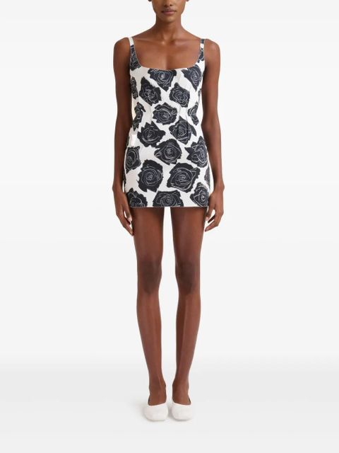 Marni floral-print minidress - White