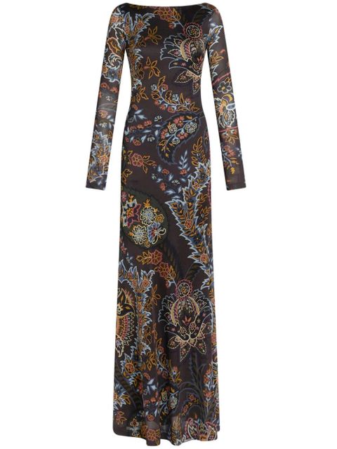 ETRO paisley print maxi-dress - Black - zdjęcie produktu nr 1